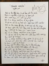 Load image into Gallery viewer, Strange Condition, Signed, Limited edition Lyric Print