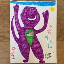 Load image into Gallery viewer, Barney 31 "American Flag and Birds"