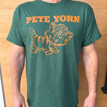 Load image into Gallery viewer, New! Green/Gold Pete Yorn Kitten T-Shirt (Hand-Screened)
