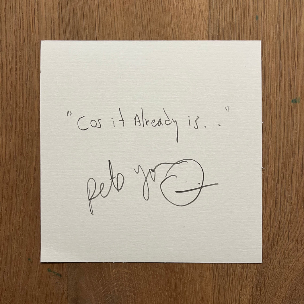 Custom Handwritten Pete Yorn Lyric Quotes